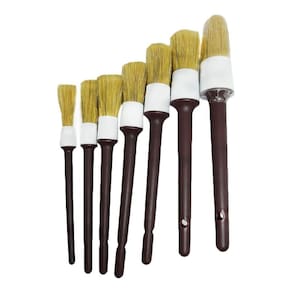 Kit Com 7 Pinceis Para Detalhamento Cerdas Mistas Kers