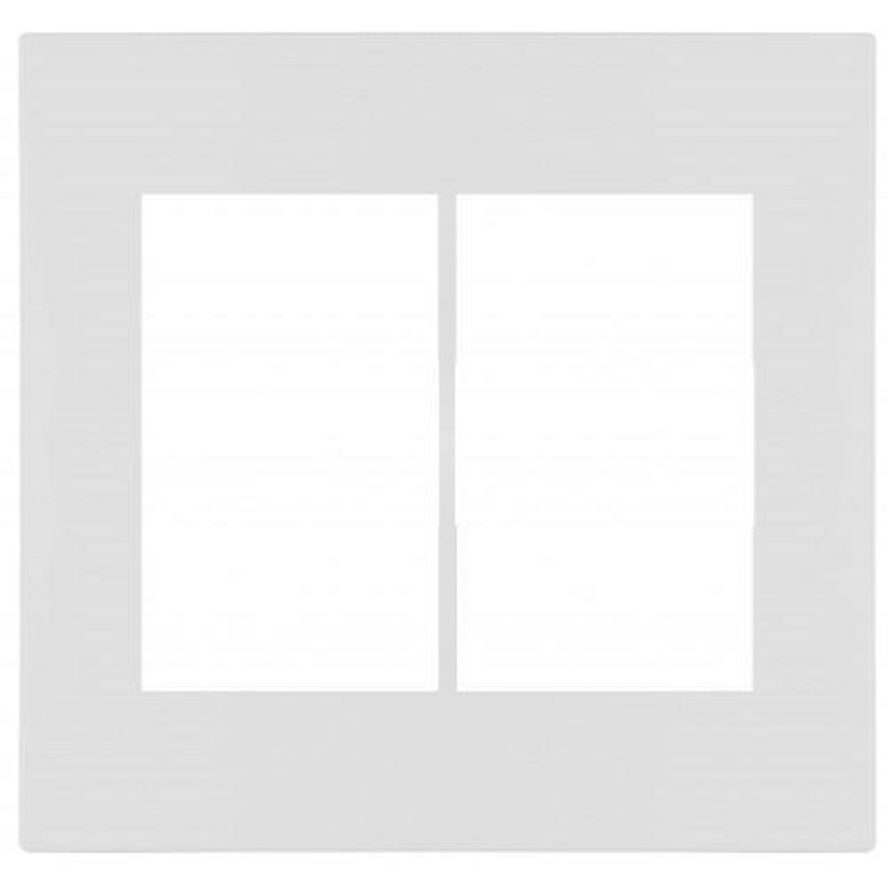 Placa Para 6 Modulos Suporte 4X4 Branco Satin Brs12475-3Br