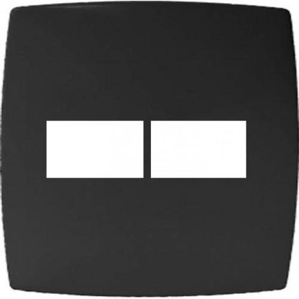 Placa Para 2 Módulos Horizontal Com Suporte 4X4 Home Grafite