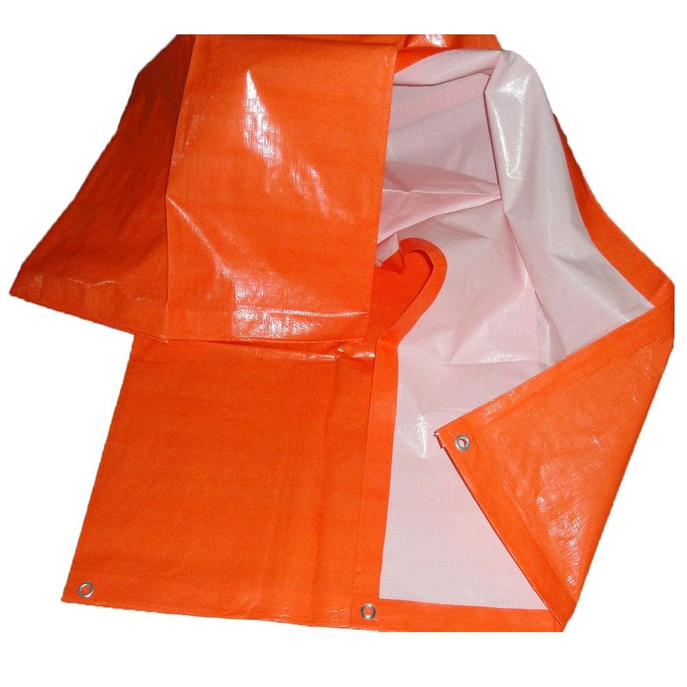 Lona Loneiro 150 Micras - Laranja/Branco - Resistente UV