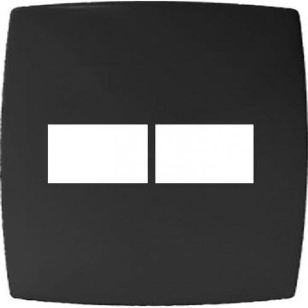Placa Para 2 Módulos Horizontal Com Suporte 4X4 Home Grafite