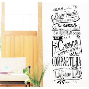 Adesivo Decorativo Frase Seja Bem Vindos Família E Amigos