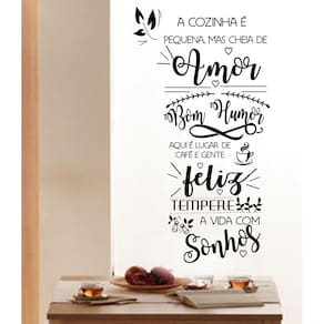Adesivo Decorativo De Parede Frase Bom Humor Com Amor