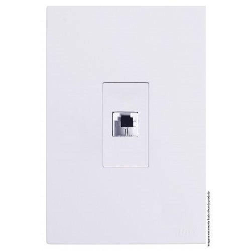 Conjunto Rj45 Cat6 Internet Vertical 4X2 Branco Brg11468-5Br