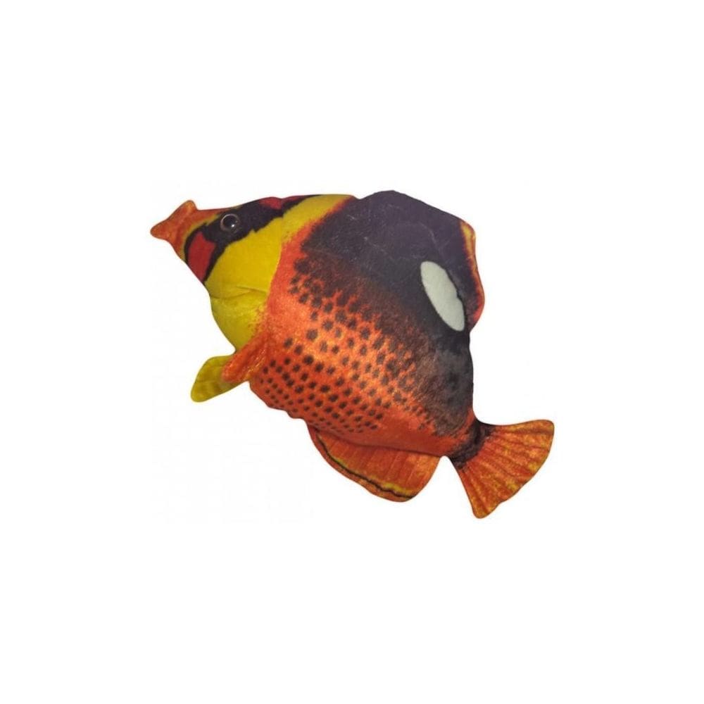 Peixe De Pelúcia Real Laranja 40 Cm Antialérgico