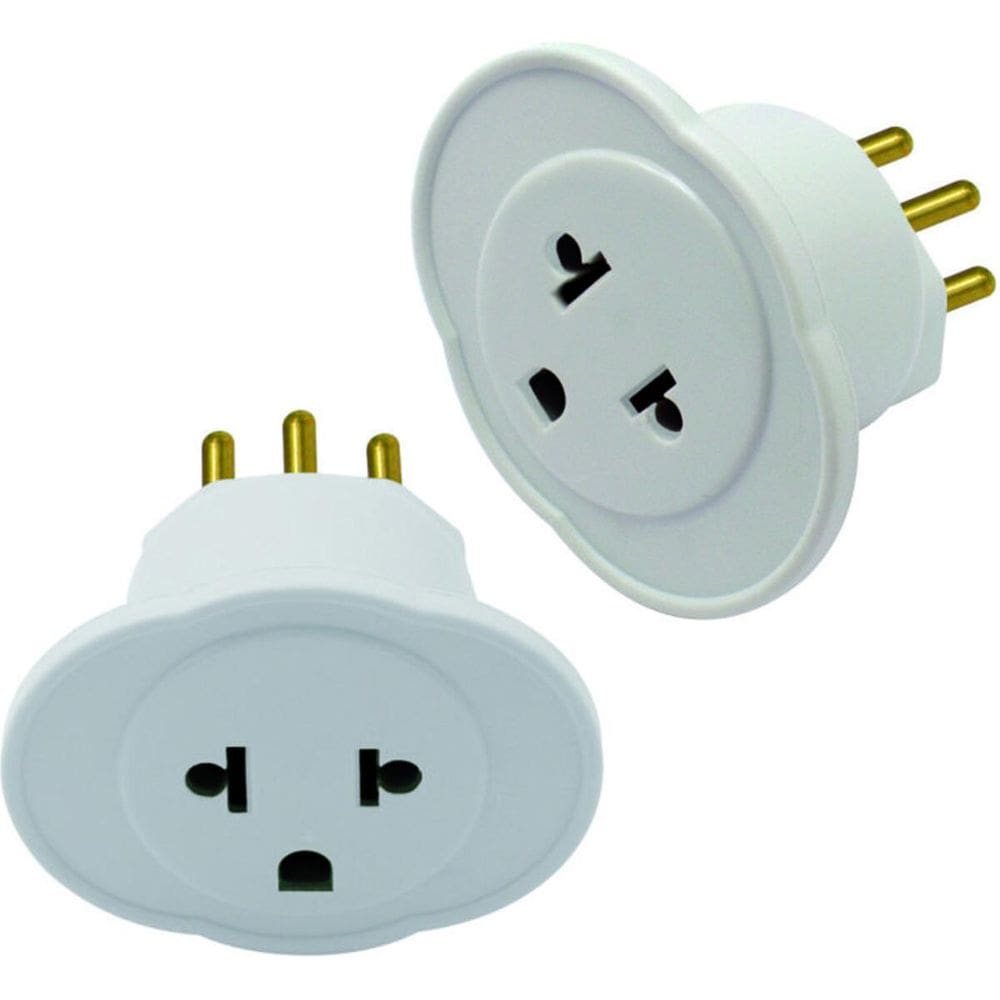 Plugue Adaptador Cinza 10A 2 P+T Maciços Radial 1501.122