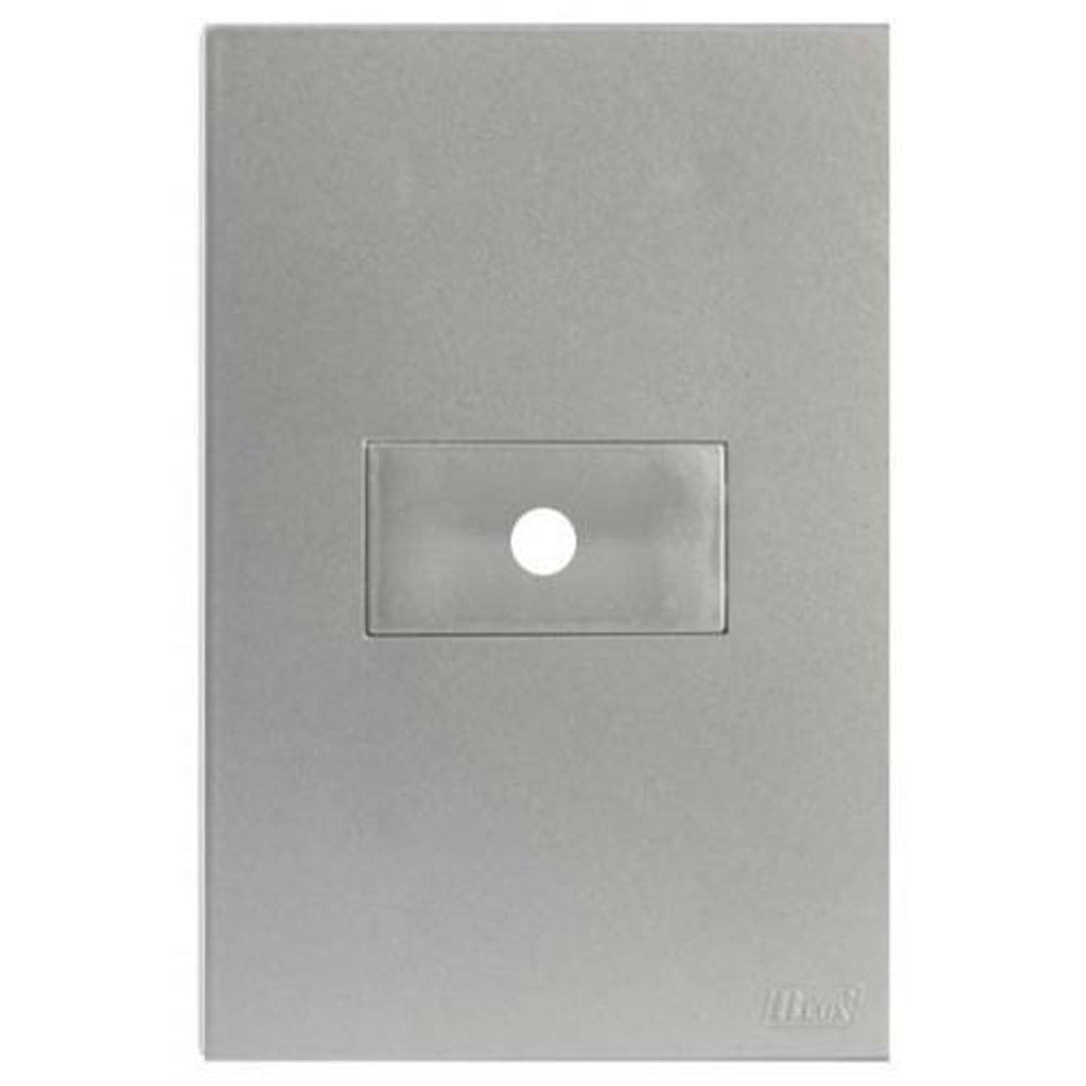 Placa Furo Hori 4x2 Recta Prata Satin Fosco - BRS12348-1PR