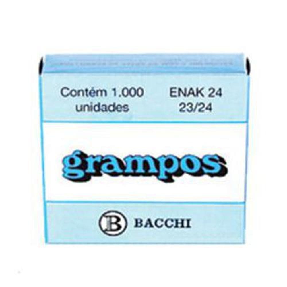 Grampo Galvanizado 23/24 Com 1000 Unidades Bacchi