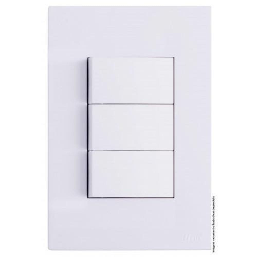 Conjunto Interruptor Triplo 4X2 Gloss- Brg11060-4Br