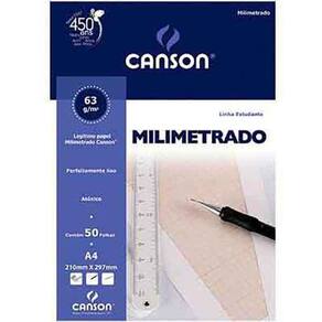 Bloco A4 Papel Milimetrado Com 50 Fl