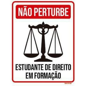Kit 3 Placas Não Perturbe Estudando Direito Em Formação