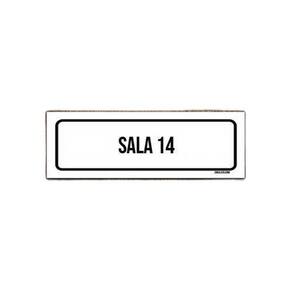 Placa De Sinalização Setor - Sala 14  23X9