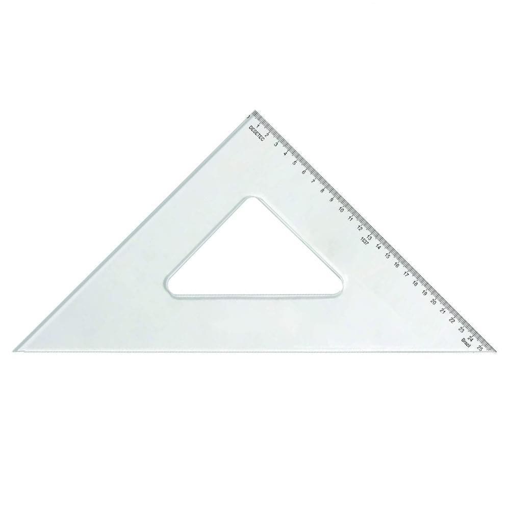 Esquadro Acrílico Trident 45° 37Cm Com Escala 1537