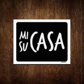 Kit 5 Placas Decorativa Mi Casa Su Casa