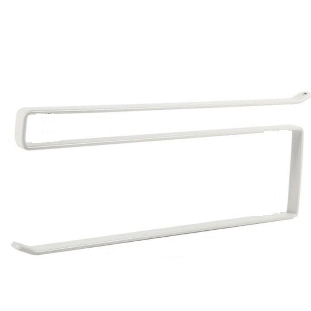 Kit 2 Suporte Para Porta Rolo De Papel Toalha Branco