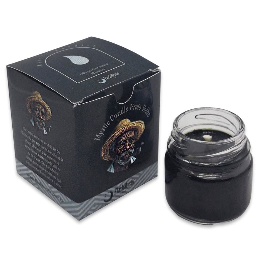 Vela Preto Velho Aromática Parafina Coco Preta Caixa 30g