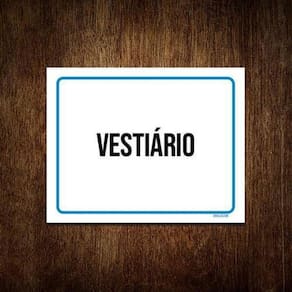 Kit 10 Placas Ambiente Sinalização Setor Vestiário