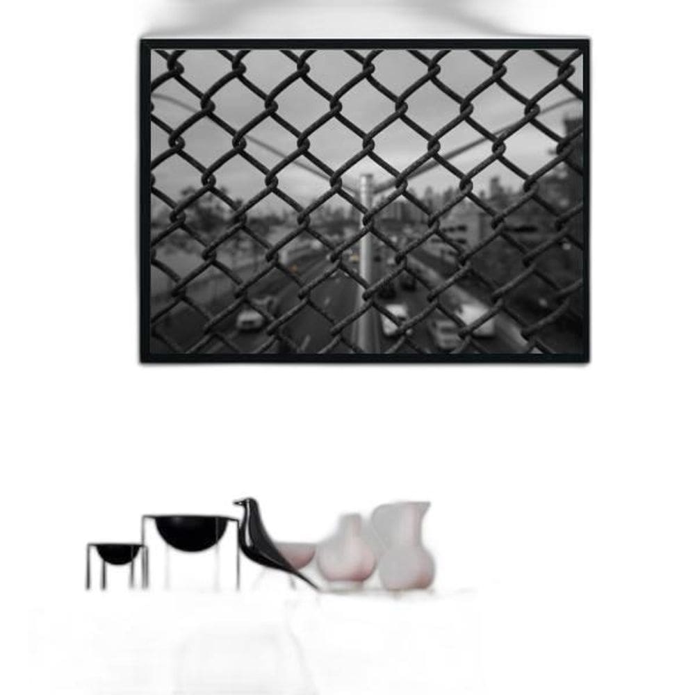 Quadro Fotografia Grade 24X18Cm - Com Vidro