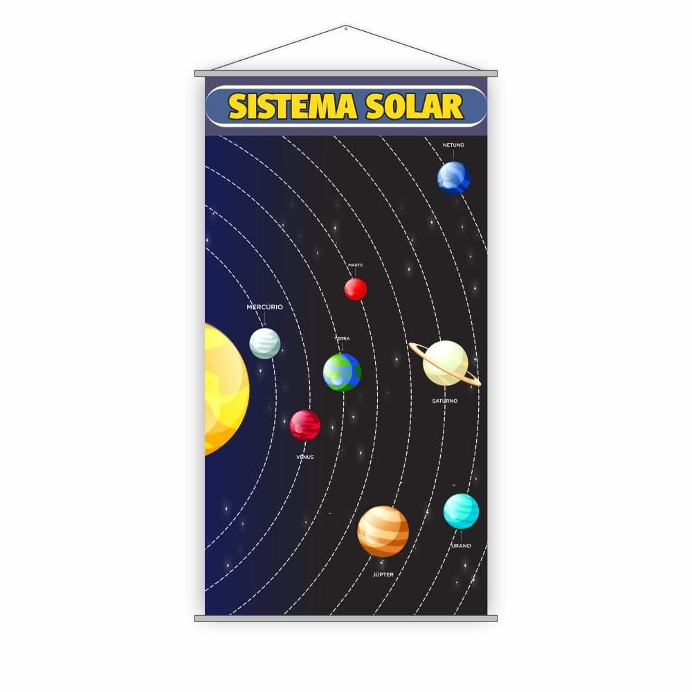 Banner Pedagógico 120x65cm - Madeira + Corda - Infantil