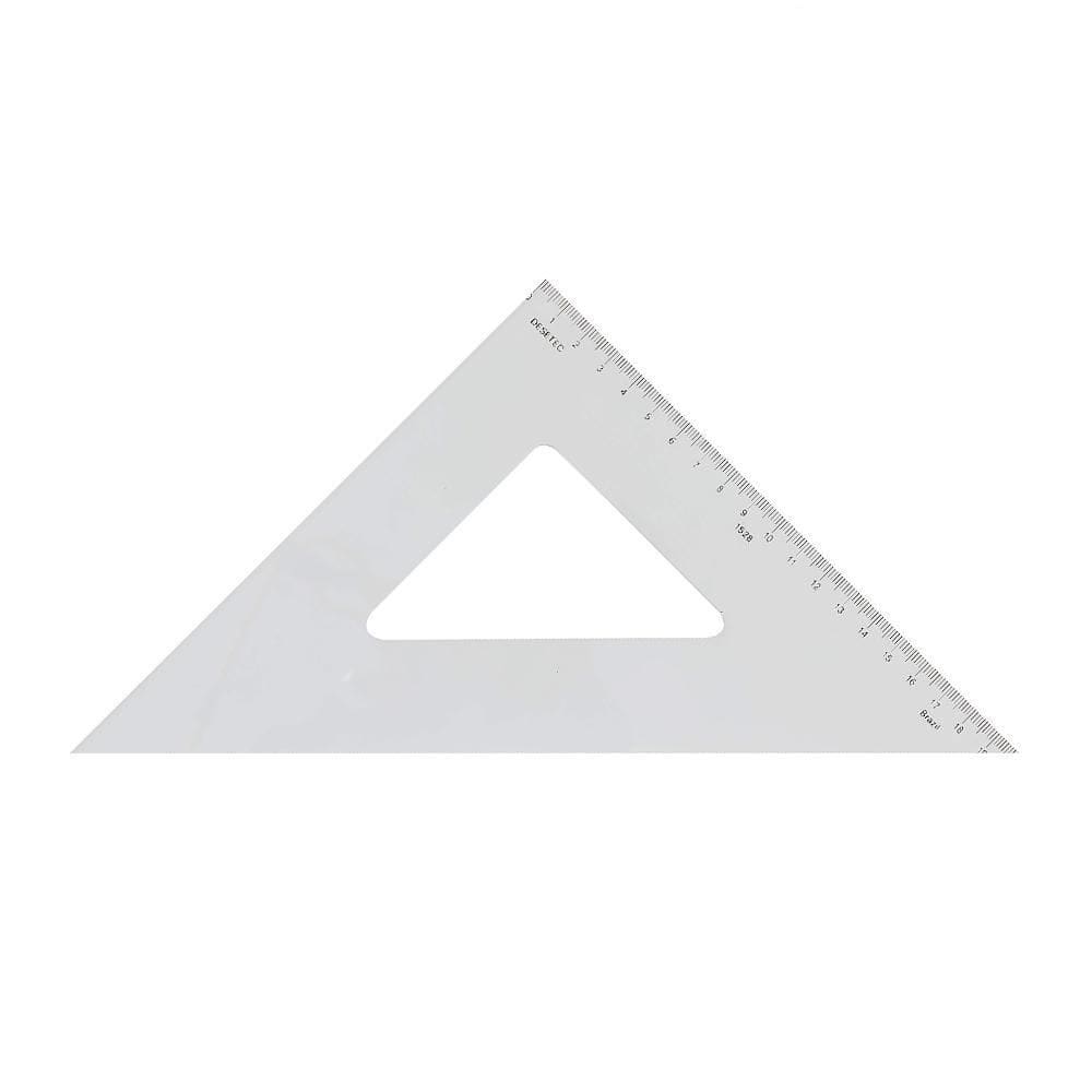 Esquadro Acrílico Trident 45° 28Cm Com Escala Ref 1528
