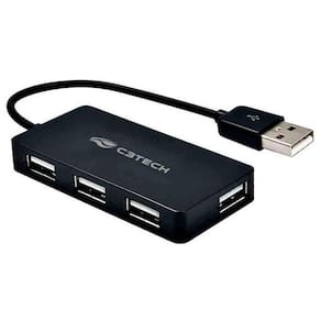 Hub Usb C3 Tech 4 Portas 2.0 Preto Hu-220Bk