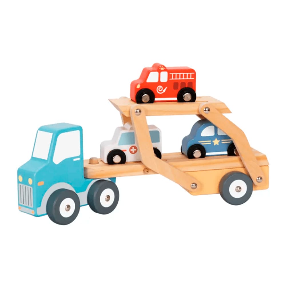 Caminhão Cegonha Brinquedo Educativo Madeira Hi Pando