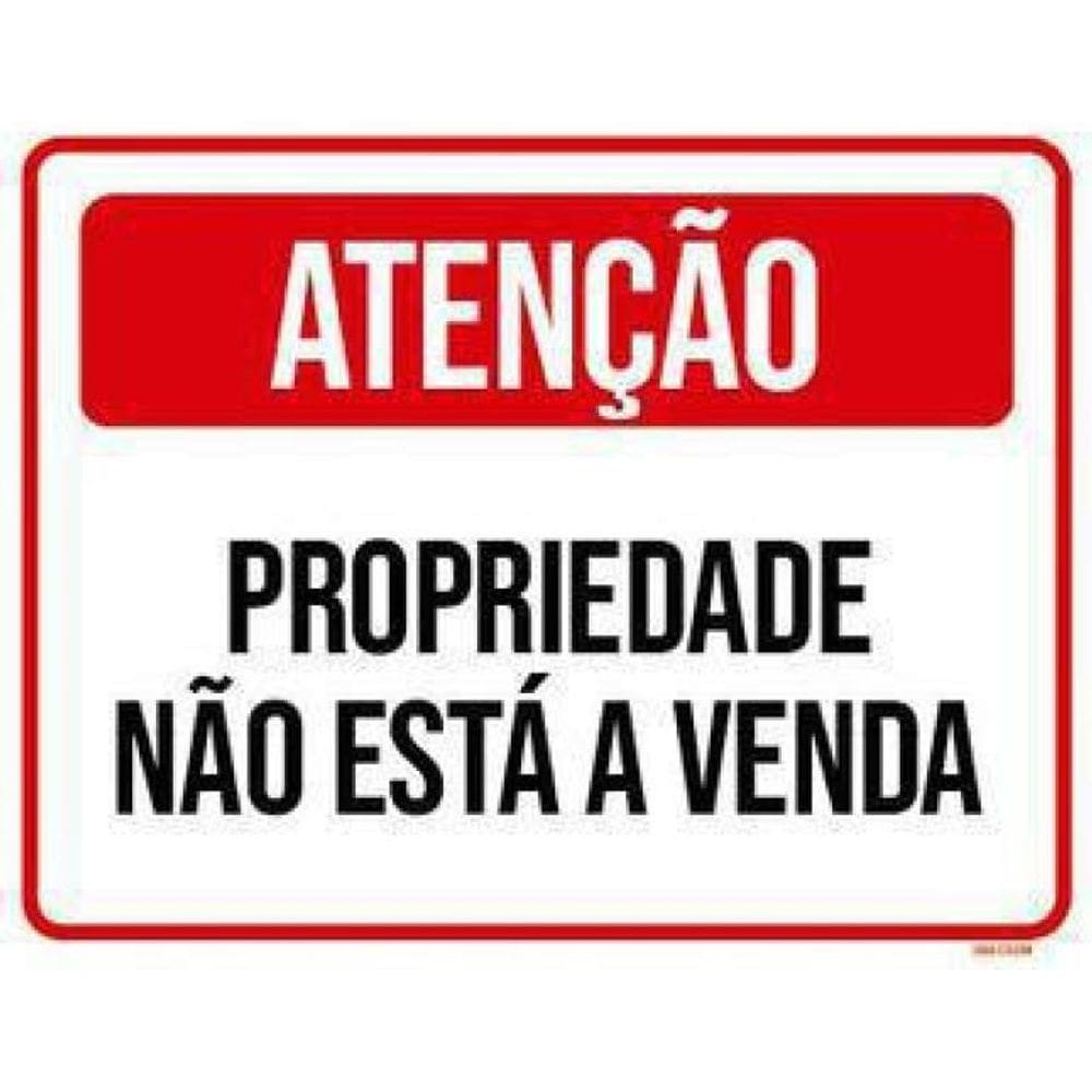 Kit 3 Placas Atenção Propriedade Não Está A Venda