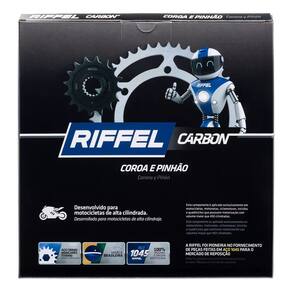 Kit Coroa Pinhão Cb 600f Hornet 2007 A 2013 Riffel Carbon