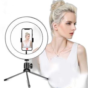 Iluminador Ring Light 8 Polegadas 20Cm Usb Led 5500K Apoio