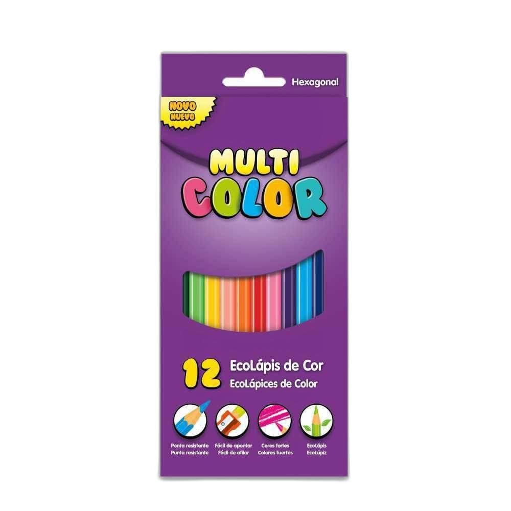 Lapis de cor 12 cores multi color