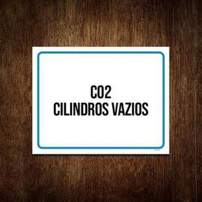 Placa Sinalização - C02 Cilindros Vazios 18X23