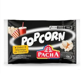 Pipoca para Microondas Pop Corn Pachá Sabor Manteiga de Cinema 100g