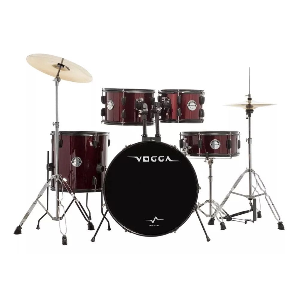 Bateria Acústica Vogga Urban Vpd120 Vinho Bumbo 20