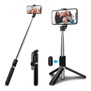 Bastão Pau Selfie Tripe Controle Bluetooth Retrátil Celular