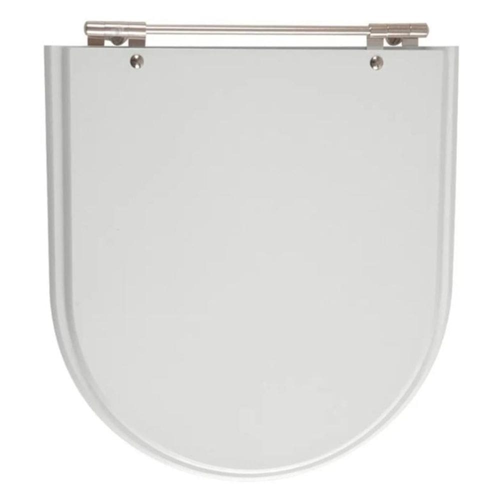 Assento Laqueado Calypso Cinza Claro 42X4X52Cm