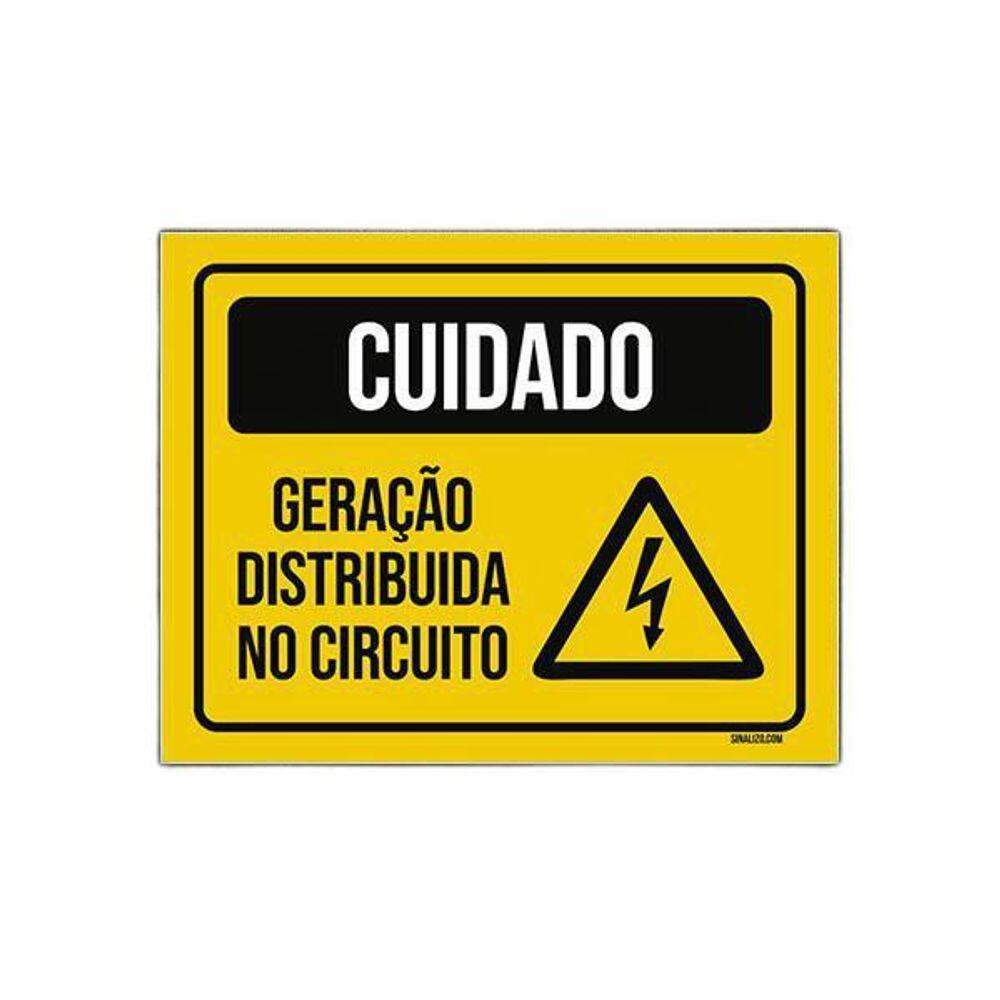 Placa Cuidado Geração Distribuída No Circuito 27X35