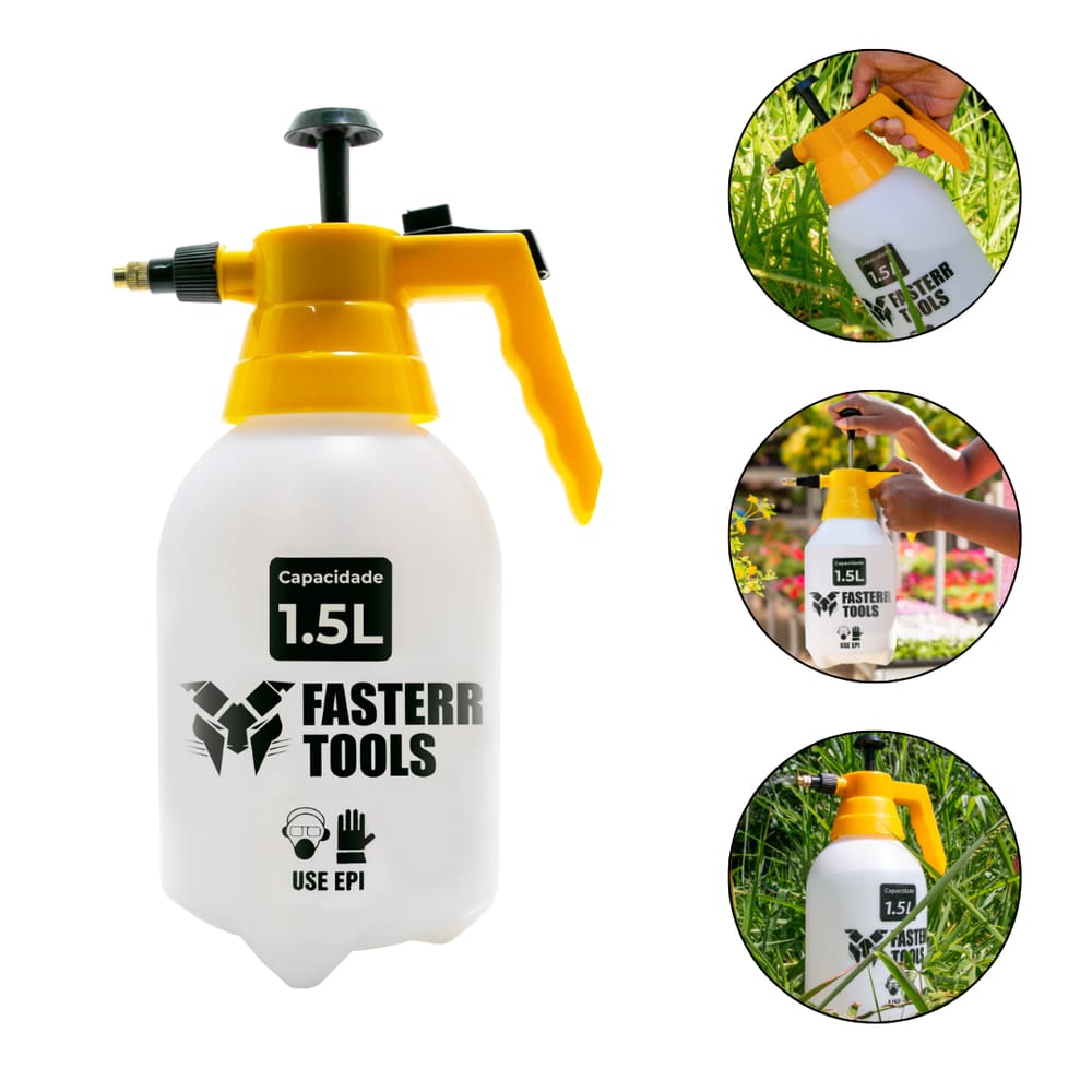 Pulverizador Manual com Bomba e Válvula Spray 1,5 Litros FASTERR - FST028