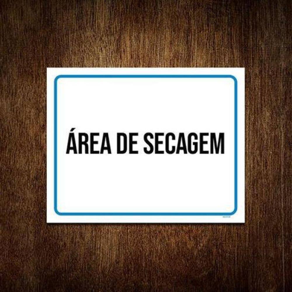 Placa Ambiente - Área De Secagem 27X35