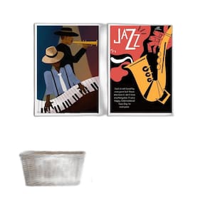 Kit 2 Quadros Decorativos Jazz Cartaz Poster 33X24Cm