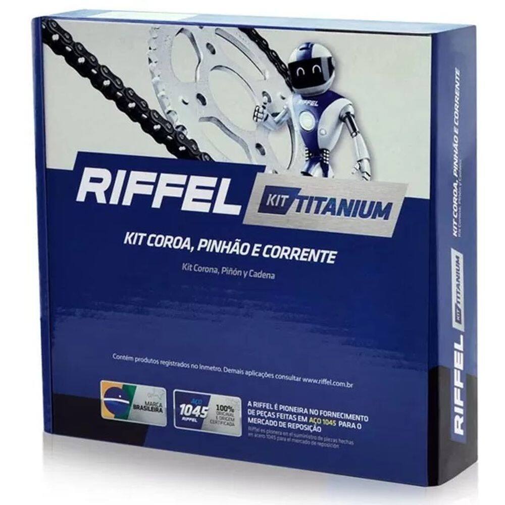 Kit Relação Ybr 125i Factor 2017 A 2022 Titanium Aço
