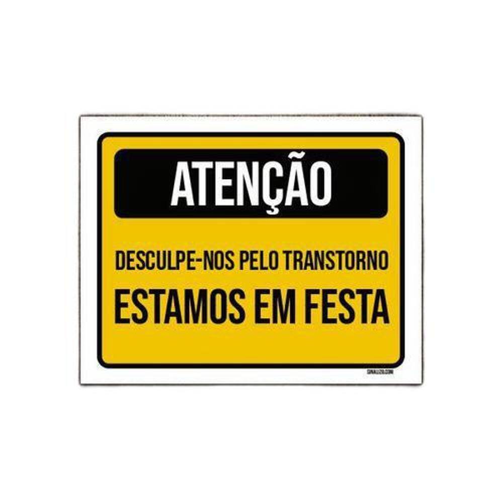 Kit 3 Placas Aniversário Criança Estamos Em Festa