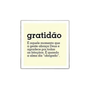 Placa Decorativa - Significado De Gratidão 36X36
