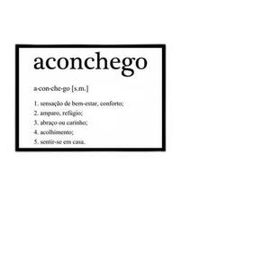 Quadro Significado Aconchego 33X24Cm - Com Vidro