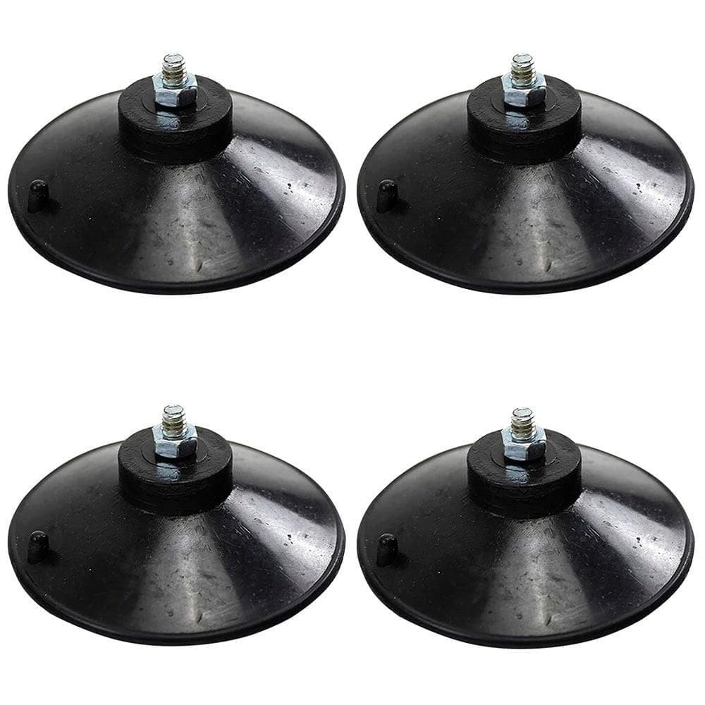 Kit 4 Ventosa De 90Mm 9 Cm Em Preto Com Parafuso E Porca
