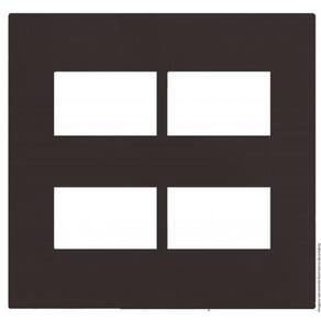 Placa Para 4 Modulos Separados Com Suporte 4X4 Brs12461-3Ch.