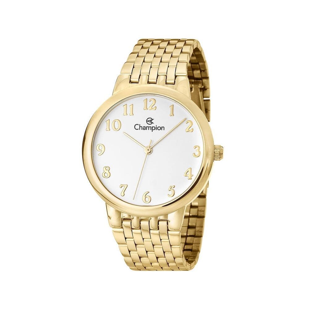 Relogio Champion Dourado Com Kit Ch22911W