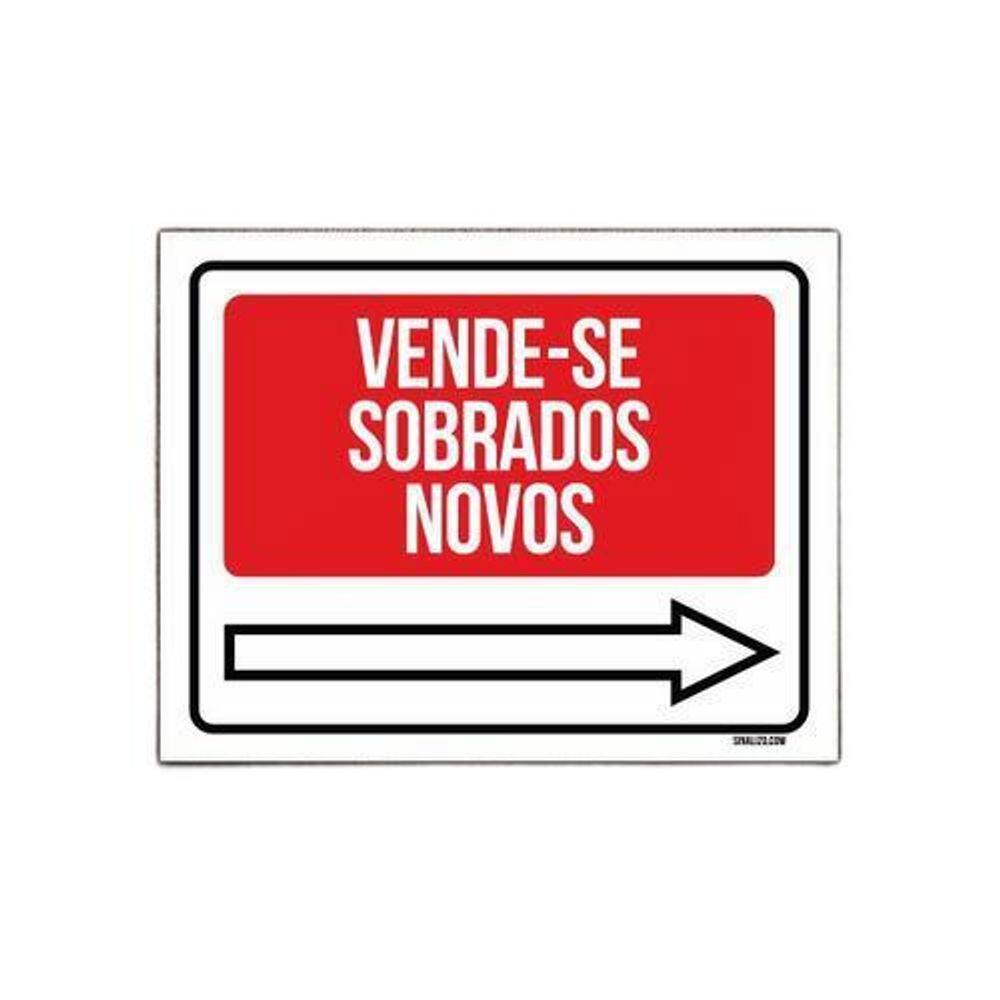 Kit 3 Placas - Vende-Se Sobrados Novos Direita