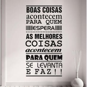 Adesivo Decorativo De Parede Com Frases Boas