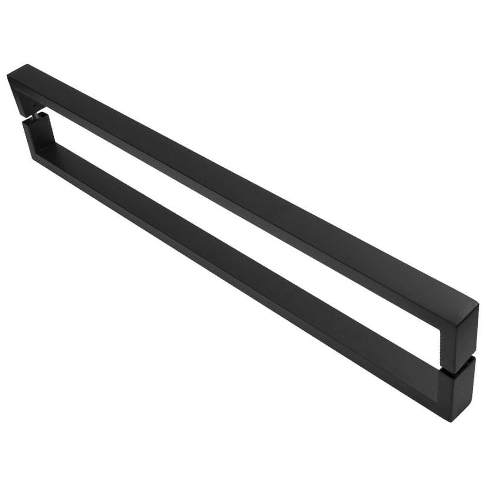 Puxador de Porta Master Inox U 40cm Aço Inox Preto Fosco