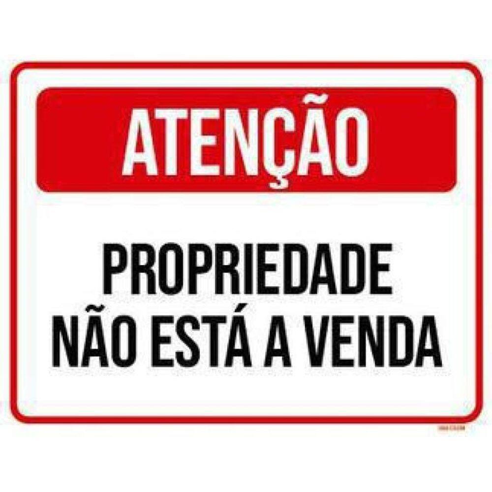 Kit 3 Placas Atenção Propriedade Não Está A Venda